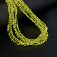 Намистини скляні прозорі, 4,5 мм, Круглі, Лимонні (BUS-057238)