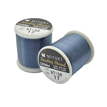 Нитка для бісеру Miyuki 17, Синя джинс, 50 ​​м (MUL-045293)
