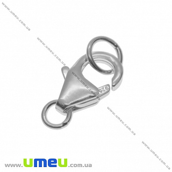 Замок-карабін з кільцями Срібло (925 проба), 10х7 мм (SER-018271)
