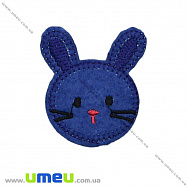 Термоаплікація дитяча Зайчик, 4,5х4 см, Синя (APL-022285)