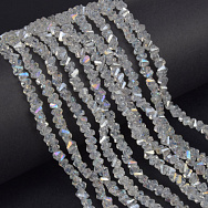 Намистини скляні скол (крихта), 4 мм, Прозорі АВ (BUS-060933)