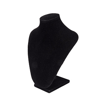 Підставка під кольє оксамитова Шия, УЦІНКА, 17х11 см, Чорна (UPK-025611)