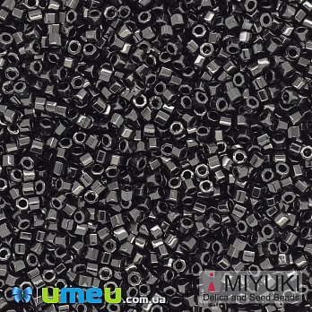 Бісер японський Miyuki Delica Cut 11/0 DBC0010, Чорний (BIS-040082)