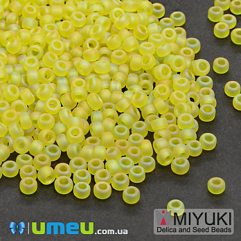 Бісер японський Miyuki круглий RR 11/0 №136FR, Жовтий матовий (BIS-043352)