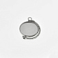 Основа кругла двостор. обертова, 31х24 мм, 20 мм, Темне срібло (OSN-059461)