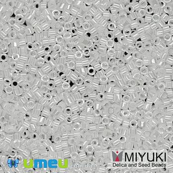 Бисер японский Miyuki Delica 15/0 DBS201, Белый жемчужный (BIS-049658)