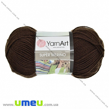 Пряжа YarnArt Super Merino 100 г, 280 м, Коричневая 1182 (YAR-025446)
