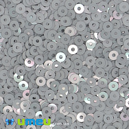 Паєтки Італія круглі плоскі, 3 мм, Сірі №9009 Grigio Metal (PAI-039160)